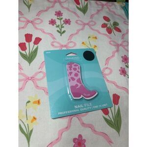 New Diamond Cosmetics Pink Leopard Boot Nail File